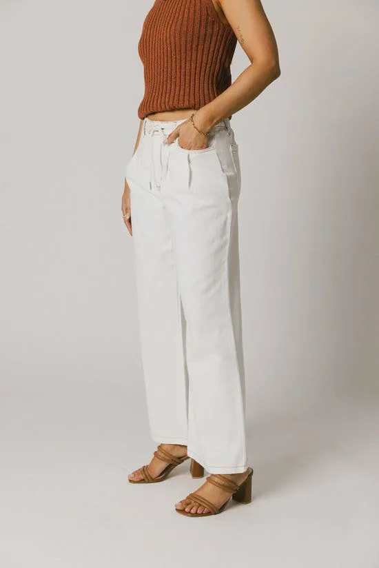 Bohme Peyton Wide Leg Utility Pants White Women All Bottoms