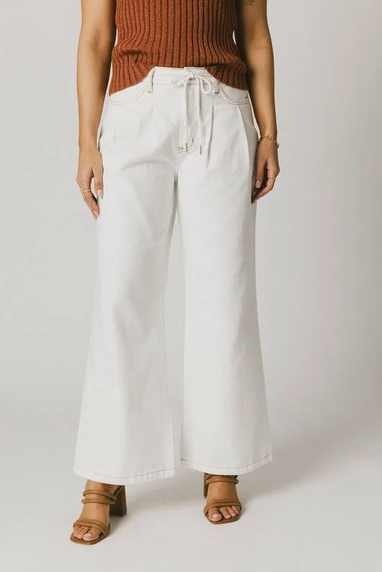 Bohme Peyton Wide Leg Utility Pants White Women All Bottoms