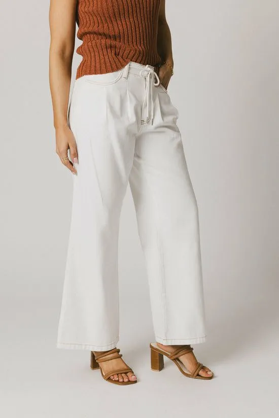 Bohme Peyton Wide Leg Utility Pants White Women All Bottoms