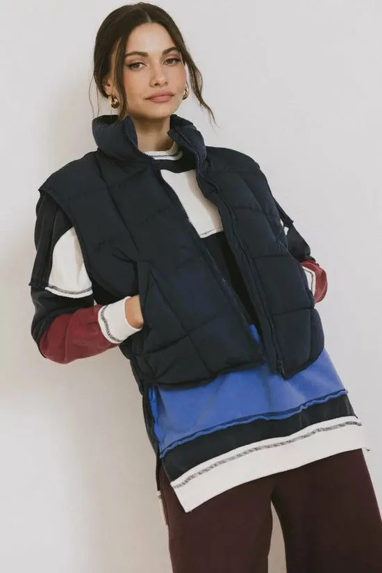 Bohme Play On Striped Crewneck Navy Women Sweaters