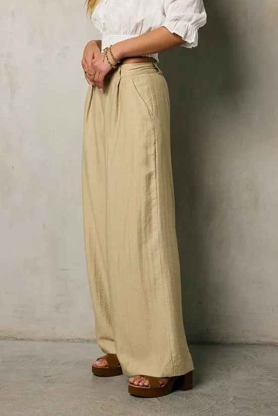 Bohme Quinlen Wide Leg Pants In Taupe Taupe Women All Bottoms