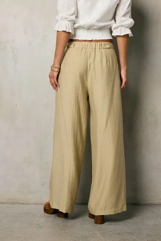 Bohme Quinlen Wide Leg Pants In Taupe Taupe Women All Bottoms