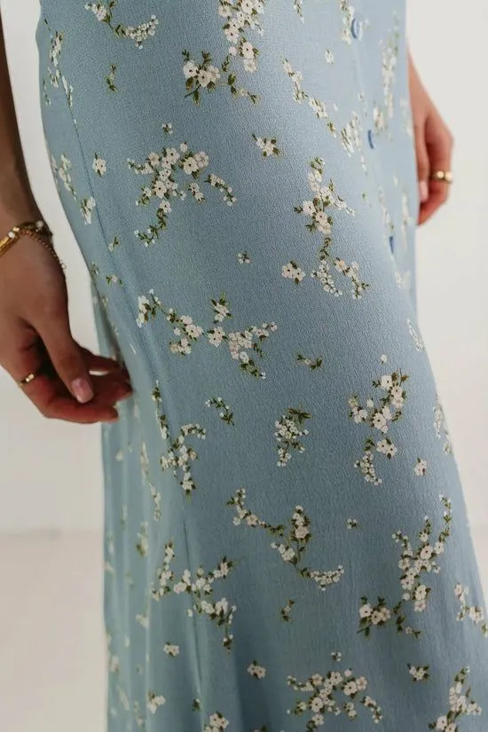 Bohme Rory Floral Skirt In Blue Blue Women Skirts