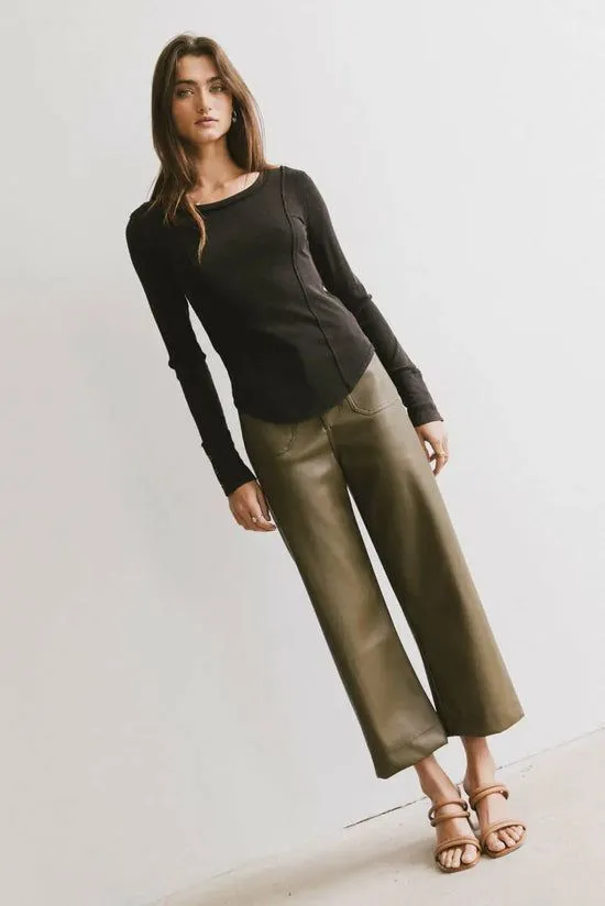 Bohme Sailor Ribbed Top In Black Black Women Tees and Tanks