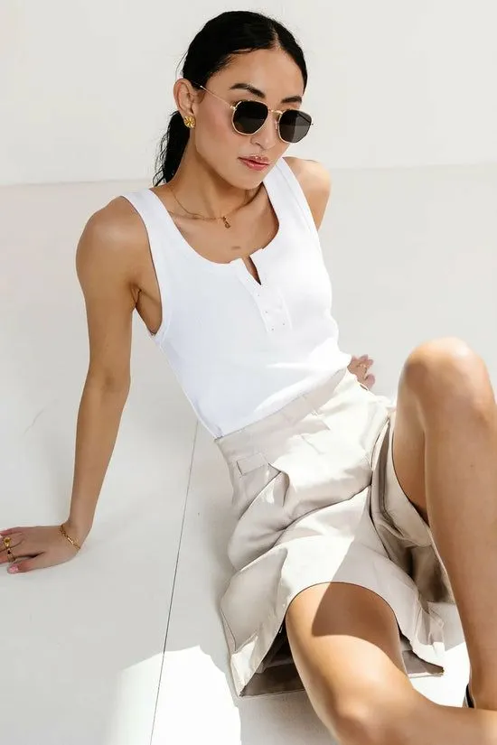 Bohme Scottie Tie Shorts In Khaki Khaki Women Shorts
