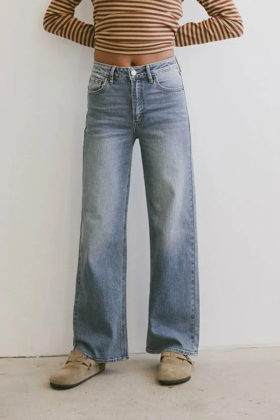 Bohme Sellyah Straight Leg Jeans Medium Wash Women All Bottoms