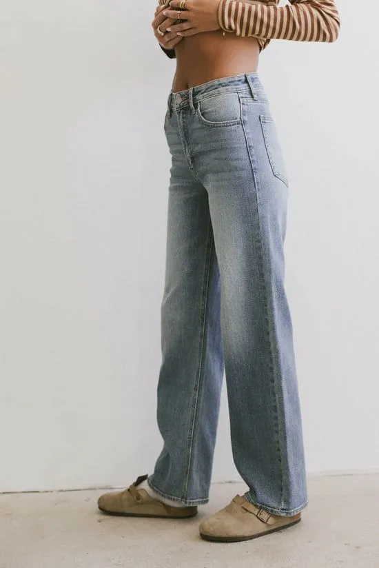 Bohme Sellyah Straight Leg Jeans Medium Wash Women All Bottoms