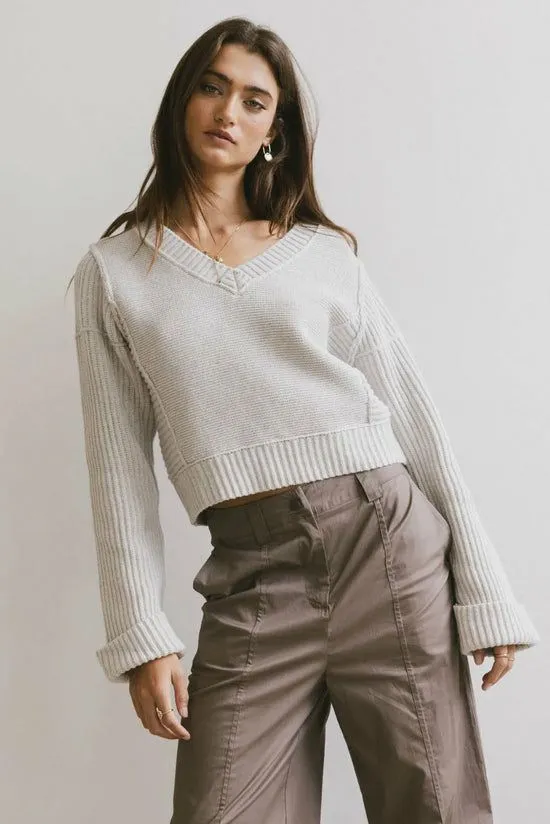 Bohme Serena Knit Sweater In Grey Grey Women Sweaters