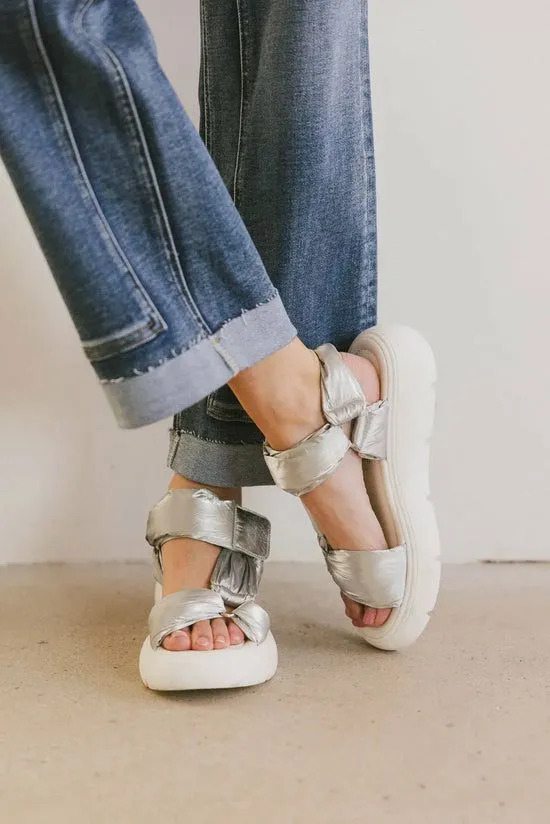 Bohme Seychelles Light Up Platform Sandals In Silver Silver Women Shoes