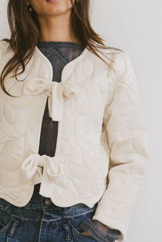 Bohme Shelly Quilted Jacket In Cream Cream Women Jackets