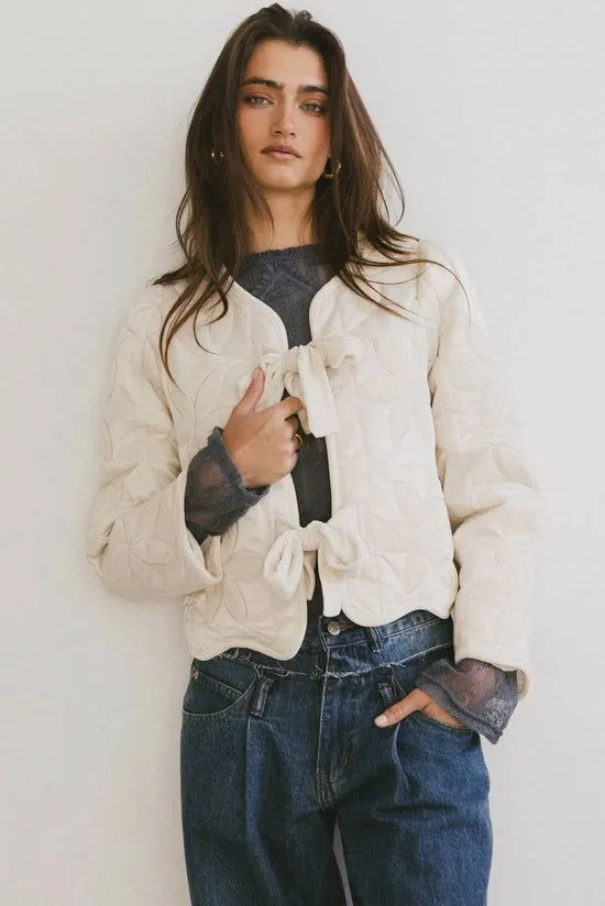 Bohme Shelly Quilted Jacket In Cream Cream Women Jackets