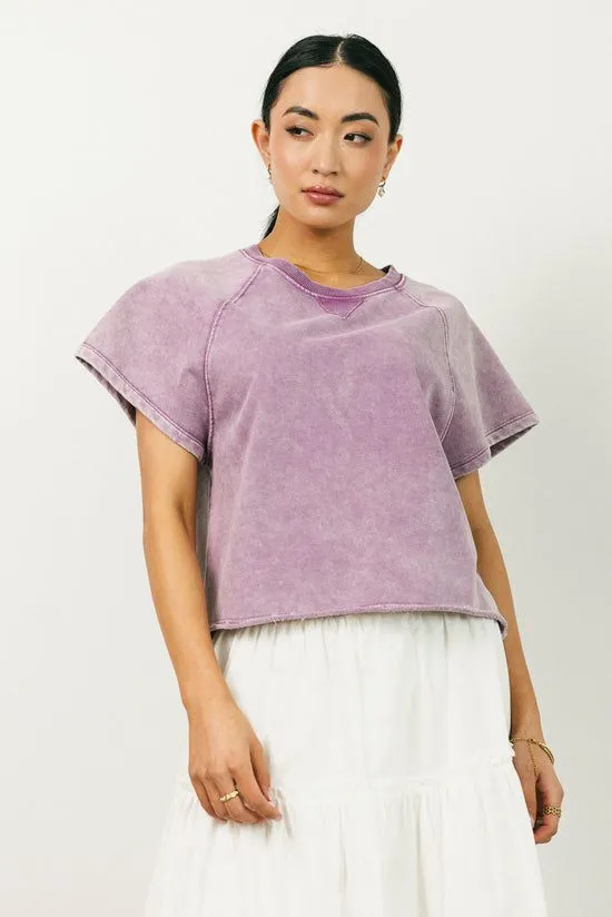 Bohme Sierra Cap Sleeve Top In Mauve Mauve Women Tees and Tanks