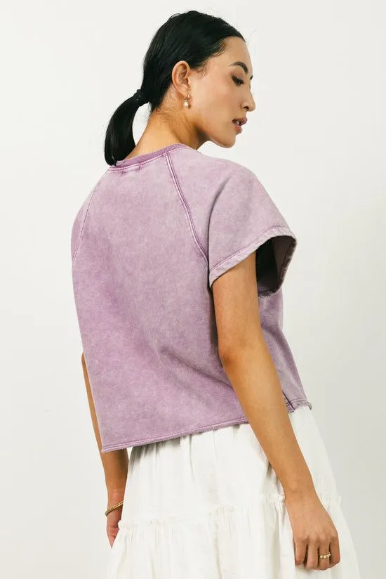 Bohme Sierra Cap Sleeve Top In Mauve Mauve Women Tees and Tanks