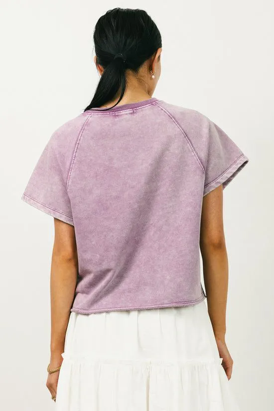 Bohme Sierra Cap Sleeve Top In Mauve Mauve Women Tees and Tanks