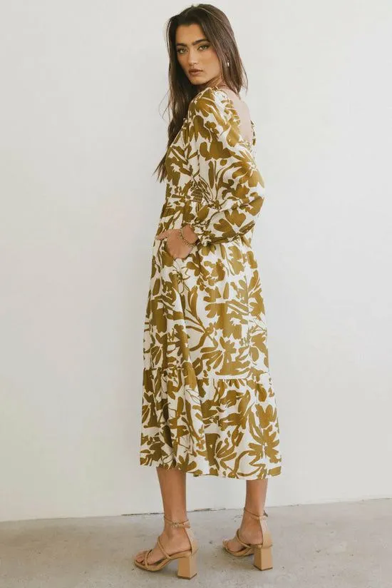 Bohme Soren Midi Dress In Mustard Mustard Women Dresses