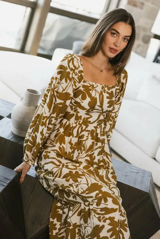Bohme Soren Midi Dress In Mustard Mustard Women Dresses