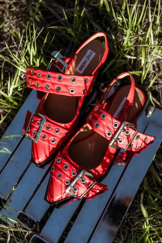 Bohme Steve Madden Graya Flats In Red Red Women Shoes Bohme Steve Madden Graya Flats In Red Red Women Shoes