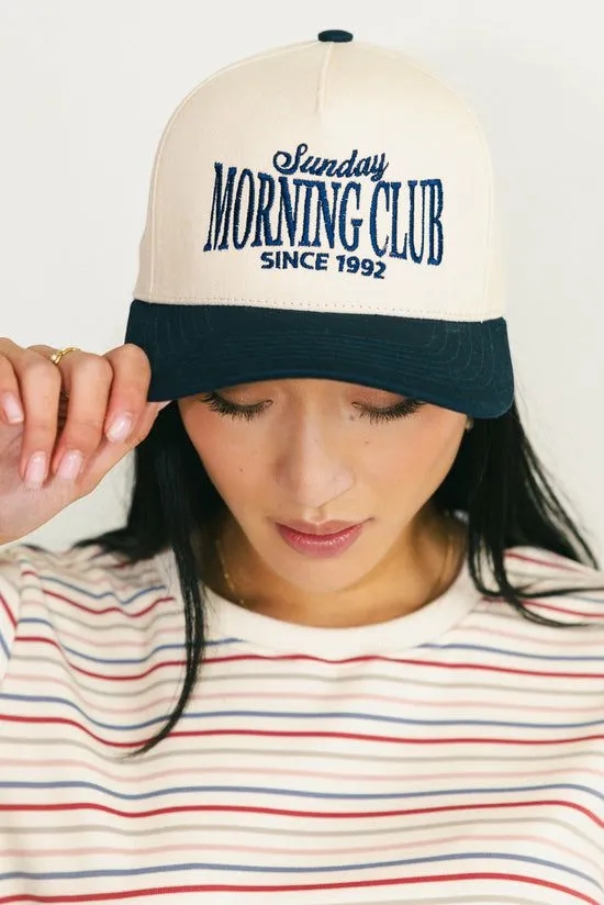 Bohme Sunday Morning Club Baseball Cap Navy Women Hats Bohme Sunday Morning Club Baseball Cap Navy Women Hats