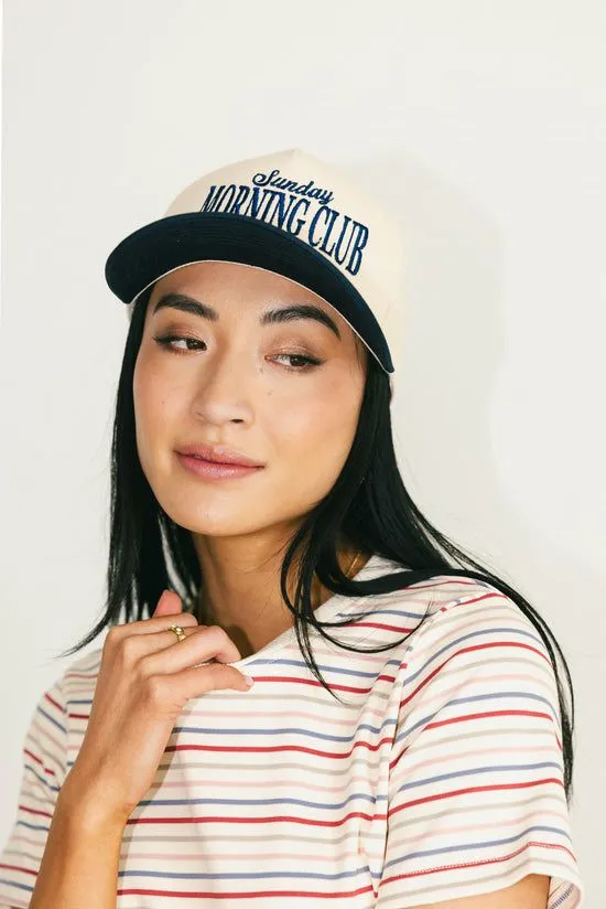 Bohme Sunday Morning Club Baseball Cap Navy Women Hats Bohme Sunday Morning Club Baseball Cap Navy Women Hats