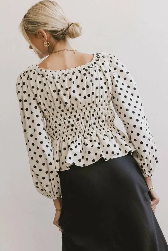 Bohme The Velveteen Bow Blouse Ivory Women Blouses