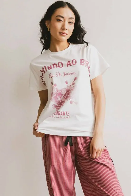 Bohme Welcome To Brazil Graphic Tee White Women Graphics