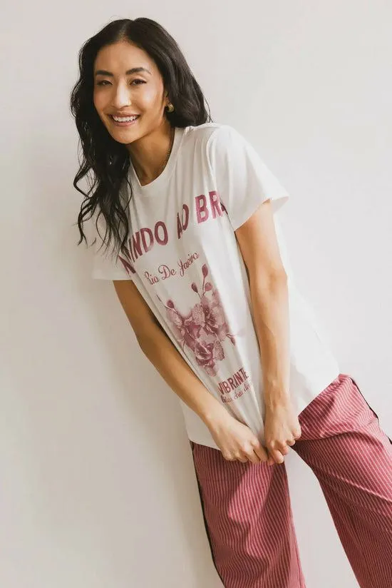 Bohme Welcome To Brazil Graphic Tee White Women Graphics