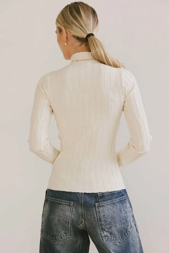Bohme Winnie Ribbed Top In Cream Cream Women Essentials