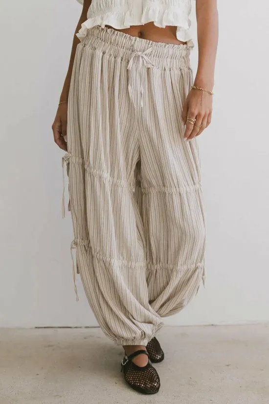 Bohme Ximena Striped Pants Natural Women All Bottoms