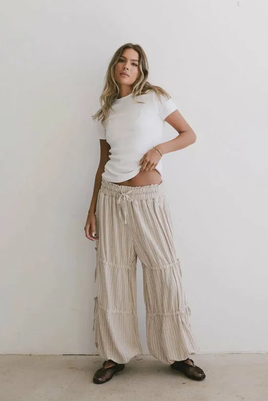Bohme Ximena Striped Pants Natural Women All Bottoms