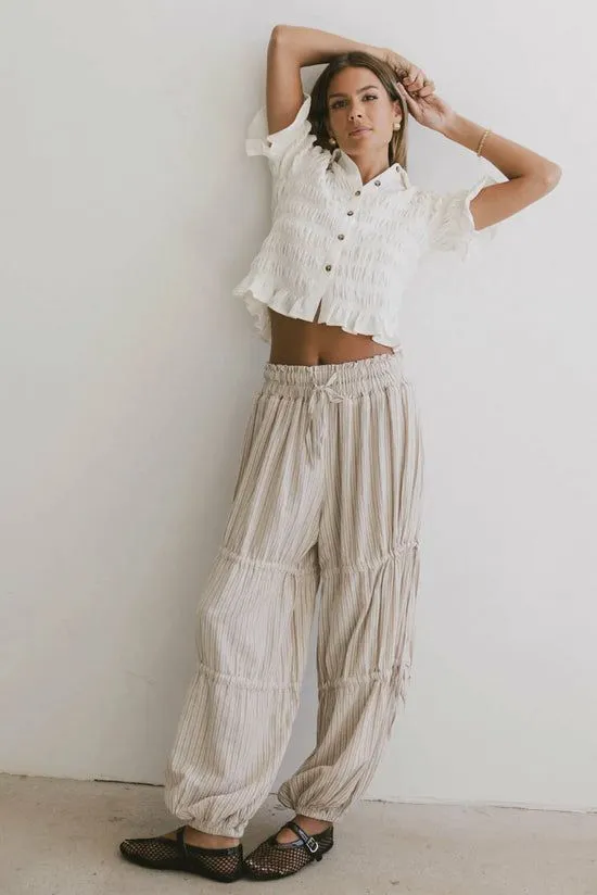 Bohme Ximena Striped Pants Natural Women All Bottoms