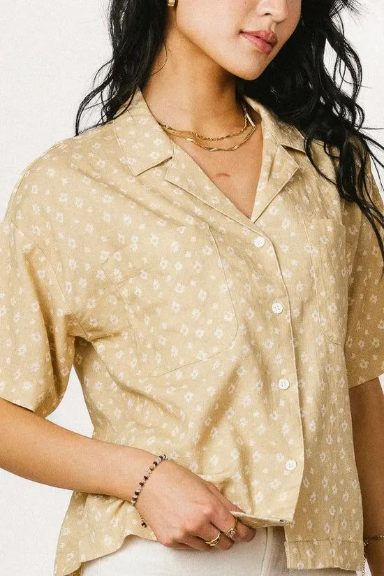 Bohme Xiomara Floral Button Up In Yellow Yellow Women Blouses