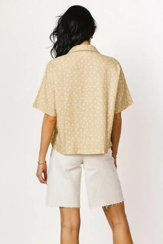 Bohme Xiomara Floral Button Up In Yellow Yellow Women Blouses