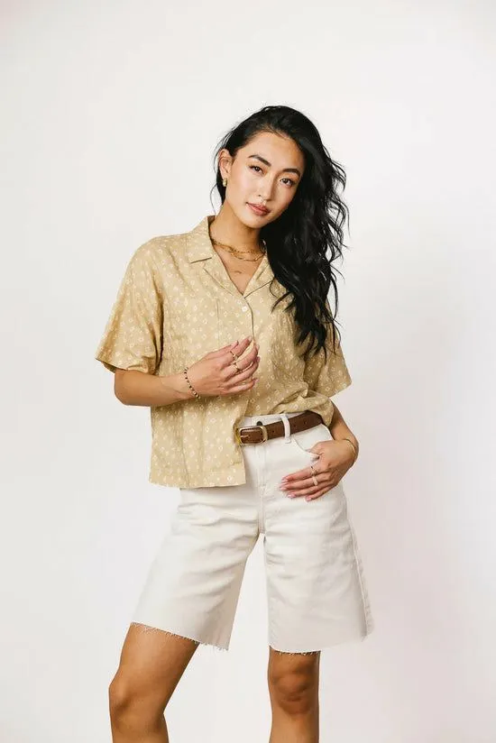 Bohme Xiomara Floral Button Up In Yellow Yellow Women Blouses