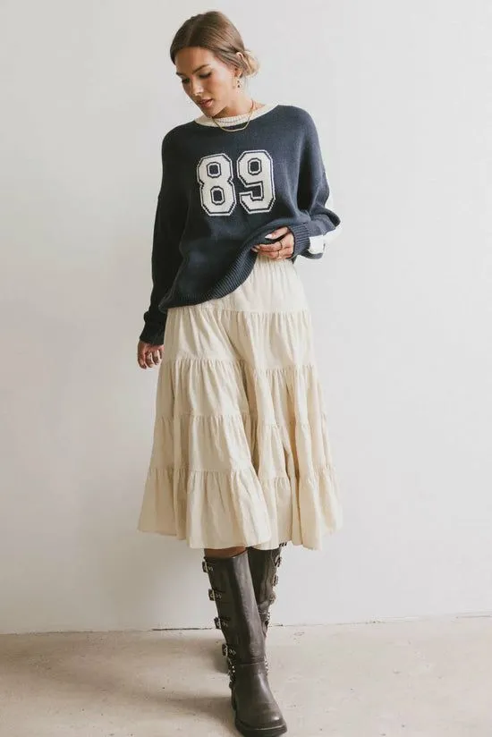 Bohme Yulma Midi Skirt Beige Women Skirts