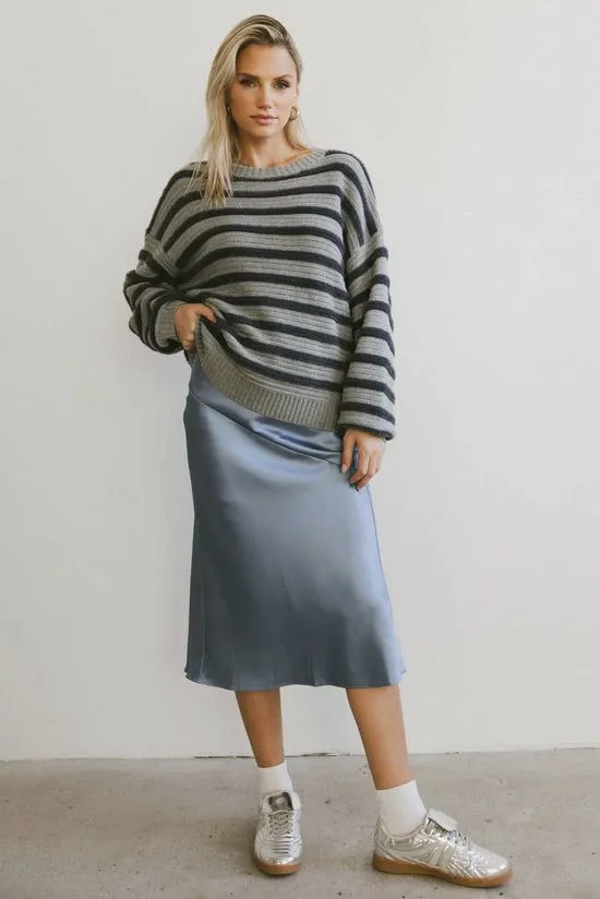 Bohme Zada Midi Skirt In Slate Blue Slate Blue Women Skirts