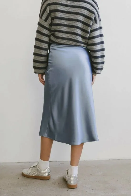 Bohme Zada Midi Skirt In Slate Blue Slate Blue Women Skirts