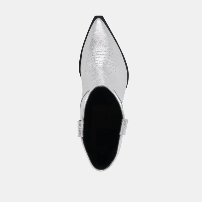 Boots and Booties Women Dolce Vita Angel Booties Silver Metallic Leather