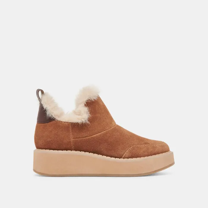 Boots and Booties Women Dolce Vita Ardy Plush H2O Booties Pecan Suede