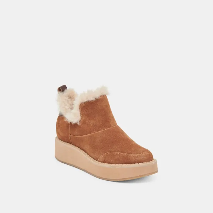 Boots and Booties Women Dolce Vita Ardy Plush H2O Booties Pecan Suede