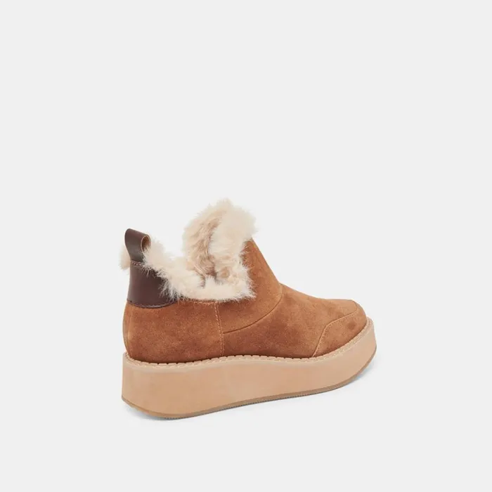 Boots and Booties Women Dolce Vita Ardy Plush H2O Booties Pecan Suede