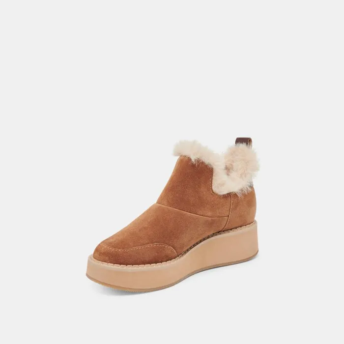 Boots and Booties Women Dolce Vita Ardy Plush H2O Booties Pecan Suede