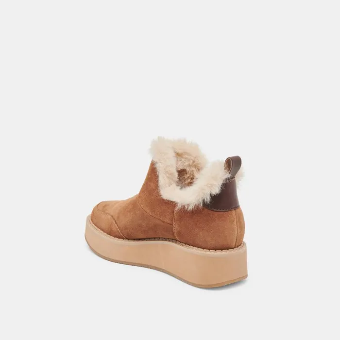 Boots and Booties Women Dolce Vita Ardy Plush H2O Booties Pecan Suede