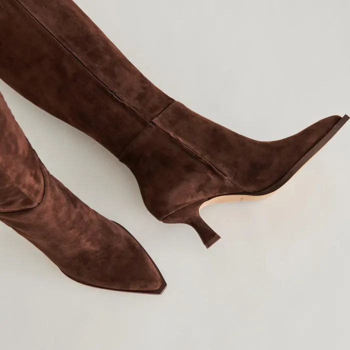 Boots and Booties Women Dolce Vita Auggie Boots Dk Brown Suede