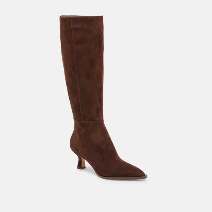 Boots and Booties Women Dolce Vita Auggie Boots Dk Brown Suede