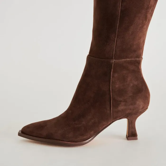 Boots and Booties Women Dolce Vita Auggie Boots Dk Brown Suede