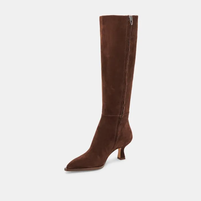 Boots and Booties Women Dolce Vita Auggie Boots Dk Brown Suede