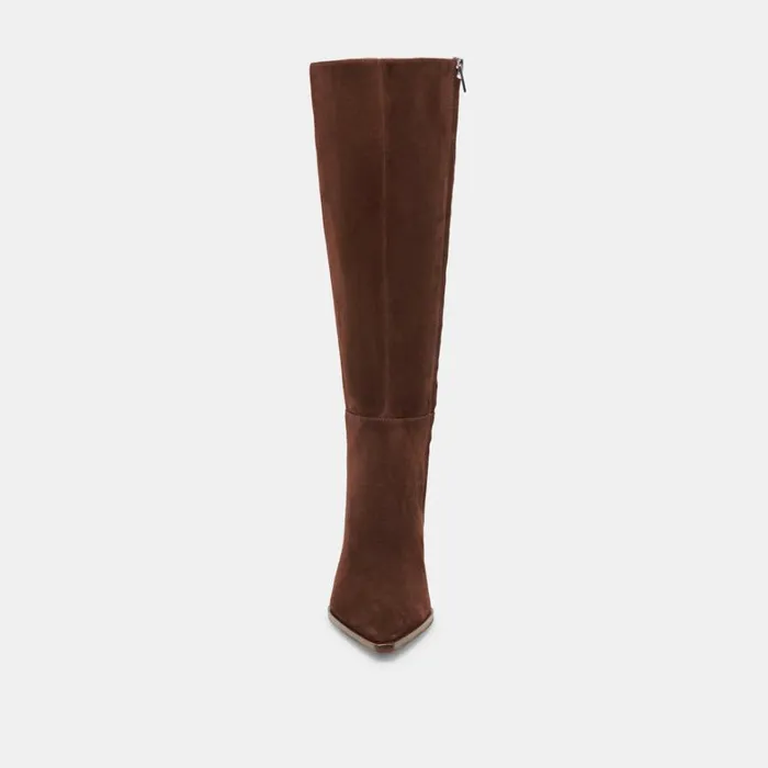 Boots and Booties Women Dolce Vita Auggie Boots Dk Brown Suede