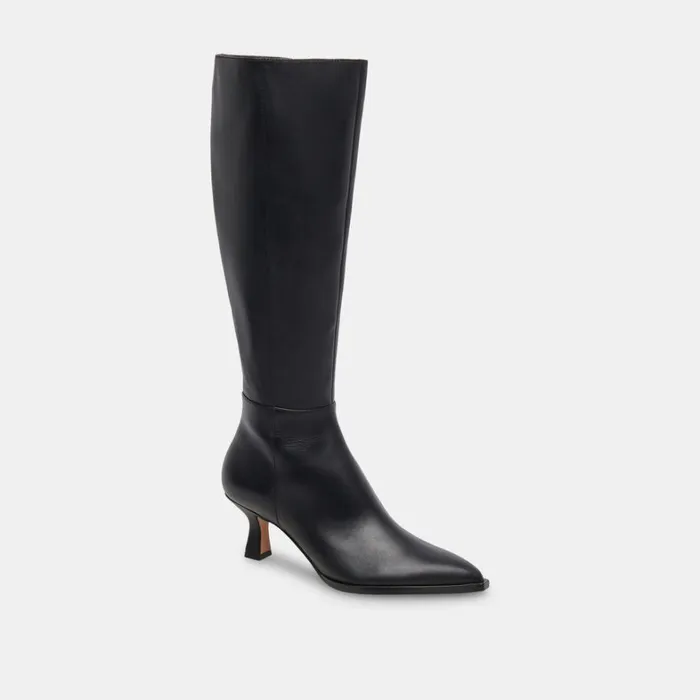 Boots and Booties Women Dolce Vita Auggie Wide Calf Boots Black Leather