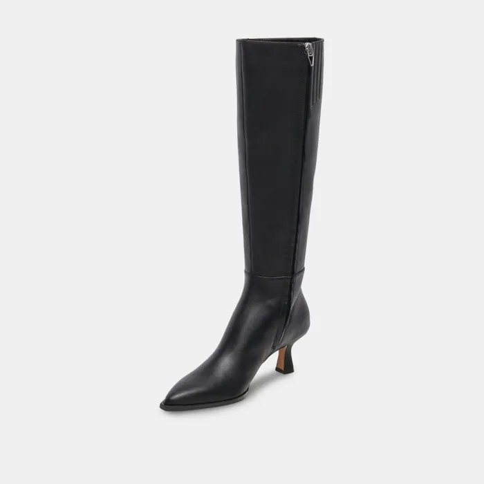 Boots and Booties Women Dolce Vita Auggie Wide Calf Boots Black Leather