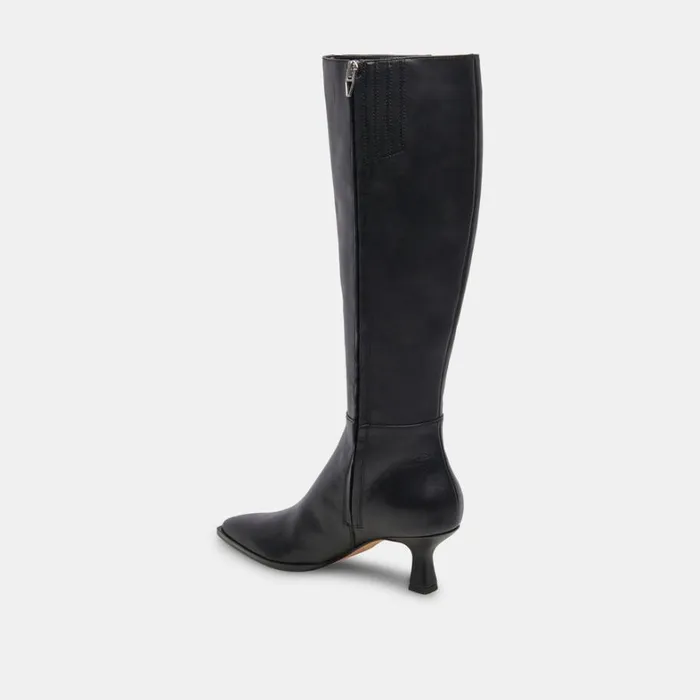 Boots and Booties Women Dolce Vita Auggie Wide Calf Boots Black Leather